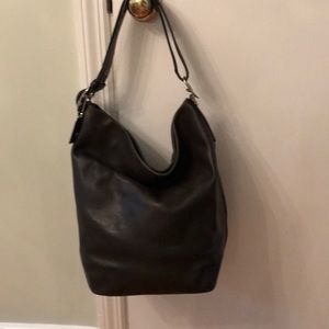 Authentic Black 1980’s Coach Bucket Handbag